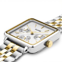 Montre femme cluse tétragone acier bicolore cw13803 - montres-femme - edora - 2