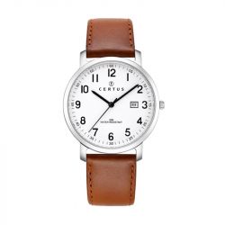 Montre homme  certus en cuir marron 611079 - montres-homme - edora - 0