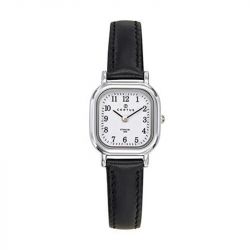  montre femme certus  acier cuir noir 644402 - montres-femme - edora - 0