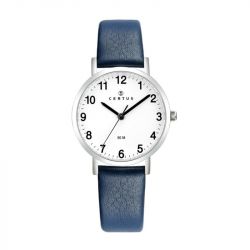 Montre femme certus acier cuir bleu 644445 - montres-femme - edora - 0