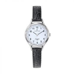 Montre femme certus  acier cuir noir 644549 - montres-femme - edora - 0