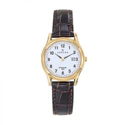 Montre femme certus acier doré cuir marron 646330 - montres-femme - edora - 0