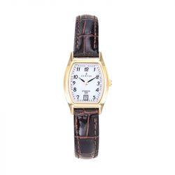 Montre femme certus acier doré et cuir marron 646600 - montres-femme - edora - 0