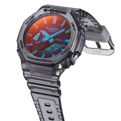 Montre homme anadigitale casio gshock silicone translucide ga-2100tls-8aer  - montres-homme - edora - 2