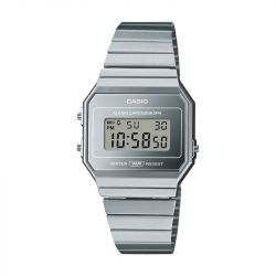 Montre mixte casio digiale iconic acier argenté a700wev-7aef - montres-homme - edora - 0