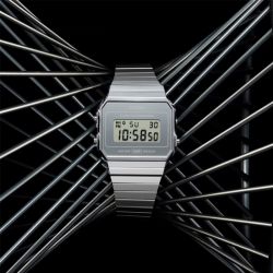 Montre mixte casio digiale iconic acier argenté a700wev-7aef - montres-homme - edora - 1