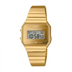 Montre mixte casio digitale iconic acier doré a700wevg-9aef - montres-homme - edora - 0