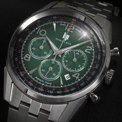  montre homme chronographe lip himalaya 40mm acier argenté 671711 - chronographes - edora - 1