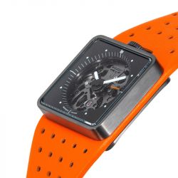 Montre mixte automatique lip big tv squelette cuir orange 671660 - automatiques - edora - 2