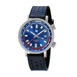 Montre homme automatique lip grande nautic ski gmt silicone bleu 671530 - automatiques - edora - 0