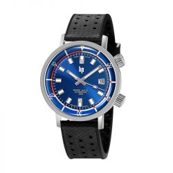 Montre homme automatique lip grande nautic ski 41mm silicone noir 671521 - automatiques - edora - 0