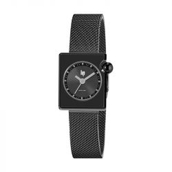 Montre femme lip 2000 mini square acier noir 671391 - montres-femme - edora - 0