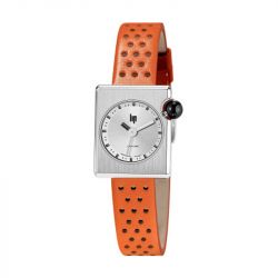 Montre femme lip 2000 mini square cuir orange 671192 - montres-femme - edora - 0