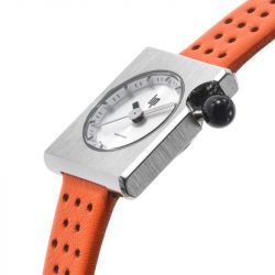 Montre femme lip 2000 mini square cuir orange 671192 - montres-femme - edora - 2