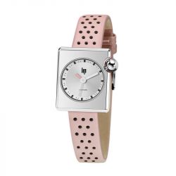 Montre femme lip mach 2000 mini square cuir rose 671182 - montres-femme - edora - 0