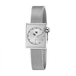 Montre femme lip mach 2000 mini square bracelet acier argenté 671172 - montres-femme - edora - 0