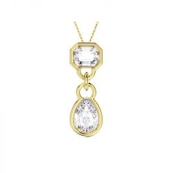 Collier femme swarovski imber métal doré rose et cristaux 5663339 - colliers-femme - edora - 0