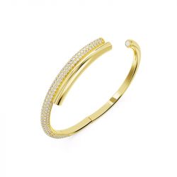 Bracelet femme jonc swarovski dextera métal doré et cristaux 5669498 - bracelets-femme - edora - 1