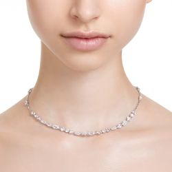 Collier femme swarovski mesmera métal argenté et zircones 5676989 - colliers-femme - edora - 1