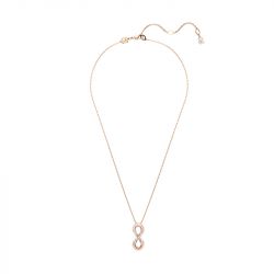 Collier femme swarovski hyperbola métal doré rose et zircones 5677623 - colliers-femme - edora - 0