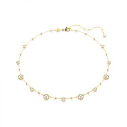 Collier femme swarovski imber métal doré et cristaux 5680090 - colliers-femme - edora - 0