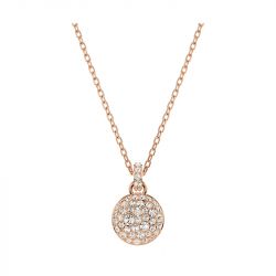 Collier femme swarovski sublima métal doré rose et cirstaux 5683443 - colliers-femme - edora - 0