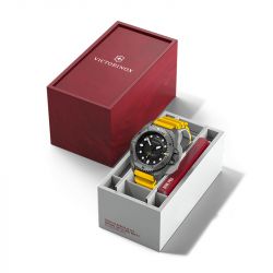 Montre homme antimagnétique victorinox dive pro quartz silicone jaune 241992 - montres-homme - edora - 4