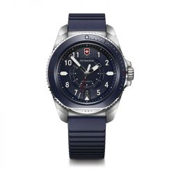 Montre homme antimagnétique victorinox journey 1884 silicone bleu 241975 - montres-homme - edora - 0