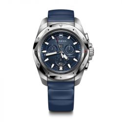 Montre homme chronographe antimagnétique victorinox i.n.o.x silicone bleu 241984 - montres-homme - edora - 0