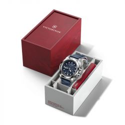 Montre homme chronographe antimagnétique victorinox i.n.o.x silicone bleu 241984 - montres-homme - edora - 4