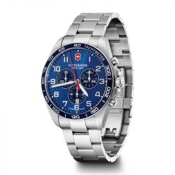 Montre homme chronographe victorinox fieldforce classic acier argenté 241901 - montres-homme - edora - 1