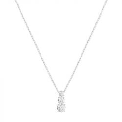 Collier femme swarovski stilla attract métal rhodié et cristaux 5414970 - colliers-femme - edora - 0