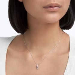 Collier femme swarovski stilla attract métal rhodié et cristaux 5414970 - colliers-femme - edora - 1