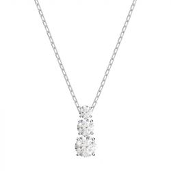 Collier femme swarovski stilla attract métal rhodié et cristaux 5414970 - colliers-femme - edora - 2