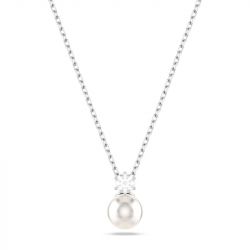 Collier femme swarovski matrix métal rhodié et cristaux 5693897 - colliers-femme - edora - 0