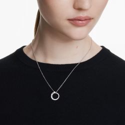 Collier femme swarovski matrix métal rhodié et cristaux 5688751 - colliers-femme - edora - 1