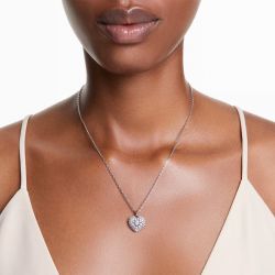 Collier femme swarovski idyllia métal rhodié et cristaux 5684386 - colliers-femme - edora - 1