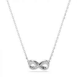 Collier femme swarovski hyperbola métal rhodié et cristaux 5687265 - colliers-femme - edora - 0