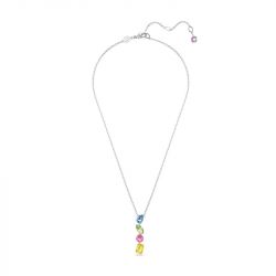 Collier femme swarovski gema en y métal rhodié et cristaux 5692421 - colliers-femme - edora - 2