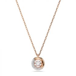 Collier femme swarovski dextera métal doré rose et cristaux 5692257 - colliers-femme - edora - 0