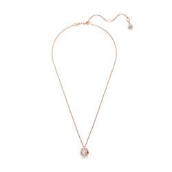 Collier femme swarovski dextera métal doré rose et cristaux 5692257 - colliers-femme - edora - 2