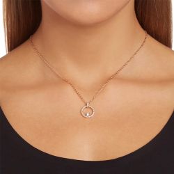 Collier femme swarovski constella métal doré rose et cristaux 5202446 - colliers-femme - edora - 1