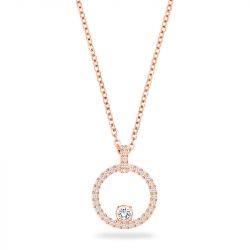 Collier femme swarovski constella métal doré rose et cristaux 5202446 - colliers-femme - edora - 2