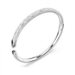 Bracelet femme jonc swarovski sublima métal rhodié blanc et cristaux 5684241 - bracelets-femme - edora - 2