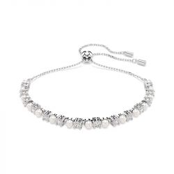 Bracelet femme swarovski matrix métal rhodié blanc et cristaux 5689633 - bracelets-femme - edora - 0