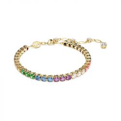 Bracelet femme swarovski matrix métal doré et cristaux 5685691 - bracelets-femme - edora - 0