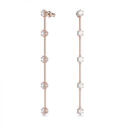 Boucles d'oreilles pendantes femme swarovski constella métal doré rose et oxydes 5661463 - boucles-d-oreilles-femme - edora - 0