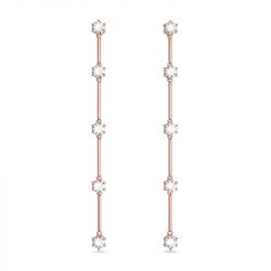 Boucles d'oreilles pendantes femme swarovski constella métal doré rose et oxydes 5661463 - boucles-d-oreilles-femme - edora - 2