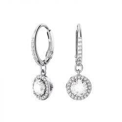 Boucles d'oreilles femme pendantes swarovski una métal rhodié blanc et cristaux 5636270 - boucles-d-oreilles-femme - edora - 0