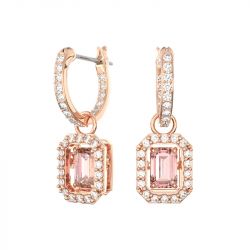 Boucles d'oreilles femme swarovski una métal doré rose et cristaux 5649474 - boucles-d-oreilles-femme - edora - 0